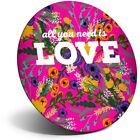 Awesome Fridge Magnet  - All You Need Is Love Pink Print  #44064