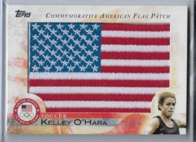 AWESOME 2012 TOPPS OLYMPIC ~ KELLY O'HARA FLAG PATCH CARD ~ USA SOCCER GREAT - Image 1 of 2