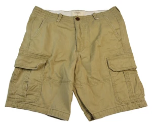 Hollister Classic Cargo Shorts Distressed Khaki Snap Pockets Y2K Men's 33 - Picture 1 of 9