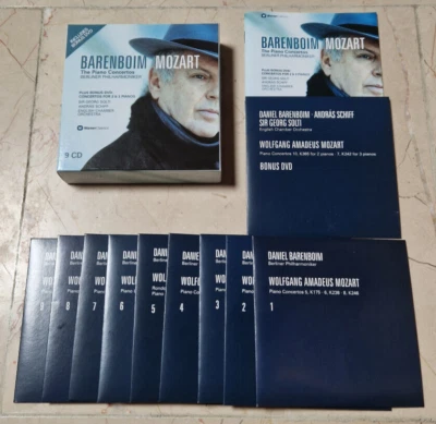 BARENBOIM - Mozart - The Piano Concertos, Solti, Schiff / 9 CD & 1 DVD Box, TOP - Bild 1 von 3