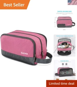 Stylish Water-Resistant Pink Travel Toiletry Bag with Organized Compartments - Picture 1 of 8