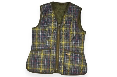 Women's Barbour Tartan Betty Vest Liner Zip England Size 12 - Image 1 of 4
