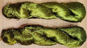 2 Thread Yarn Lace Skeins Knitting Work Reel Silk Fabric 230gm Woven Sari - Picture 1 of 2