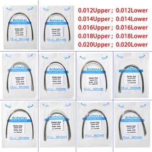 100pcs Dental Orthodontic Stainless Steel Round Arch Wires 10 sizes 10 bags - Picture 1 of 45