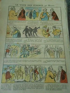 Le Vote des Femmes Humour par Henriot Print 1928 - Bild 1 von 1