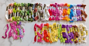 90+ Lot of DMC PRISM cotton floss needle point/cross-stitch Friendship Bracelet - Picture 1 of 12