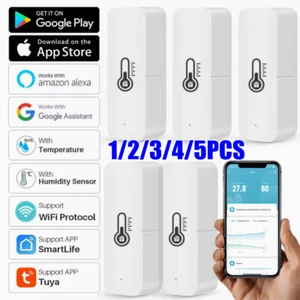 Tuya Smart Wifi+Bluetooth Temperature and Humidity Sensor For Alexa Google Home/ - Picture 1 of 15
