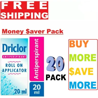DRICLOR ROLL ON APPLICATOR ANTITRANSPIRANT 20ml - Pack of 20 - Image 1 of 4