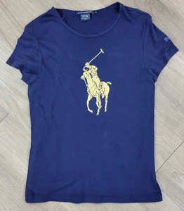 Ralph Lauren Golf Womens Top Size L Tailored Golf Fit 100% Pima Cotton Big Pony - Picture 1 of 7