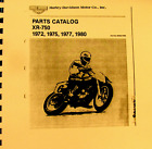 1972-75-77 1980 Harley-Davidson Parts Catalog For Xr-750 Fully Illustrated