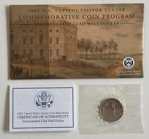 2001 Capital Visit US Mint Commerative Uncirculated Half Dollar - Free Shipping - Picture 1 of 3