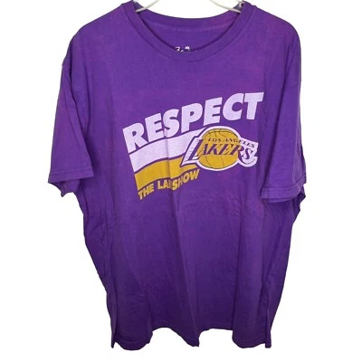 Camiseta Los Angeles Lakers XXL Majestic Select Púrpura Respect The Lake Show RARA Foto 1 de 4