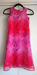 My Michelle Girl's Sleeveless Dress Pink & Purple Floral Print - Size 7 GUC - Picture 1 of 9