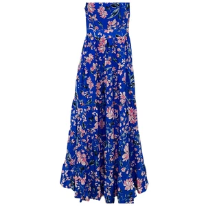 Eliza J Damen Maxikleid blau geblümt - Bild 1 von 4