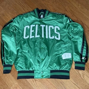 American Eagle Starter Black Label Boston Celtics Varsity Satin Jacke Medium - Bild 1 von 9