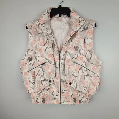 Free People FP Movement Off The Grid Lightweight Printed Vest XS Womens Zip Hood - Image 1 of 4