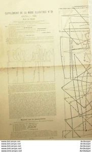 La Mode illustree 1888 # 28 & son Patron with Pattern - Foto 1 di 4