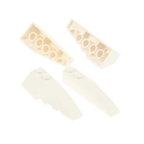 4x Lego Wedge Brick 6x2x1 White Right and Left Star Wars 10186 4483 41747 41748