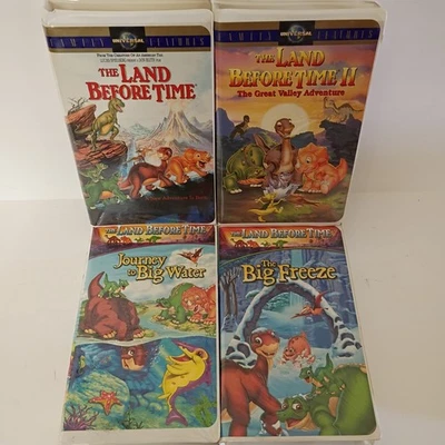 4 Lot VHS - The Land Before Time Rated G Clamshell Movies TESTED - Image 1 of 3