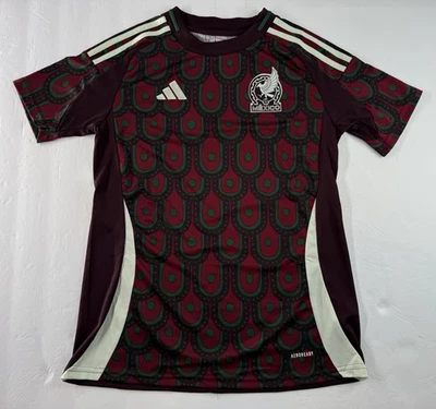 Camiseta de fútbol para mujer talla pequeña Adidas México auténtica verde borgoña IP6363 Foto 1 de 4