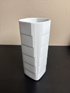 Christa Häusler-Goltz 1970s Rosenthal Studio Line Op Art Porcelain Vase 9.5” - Picture 1 of 7