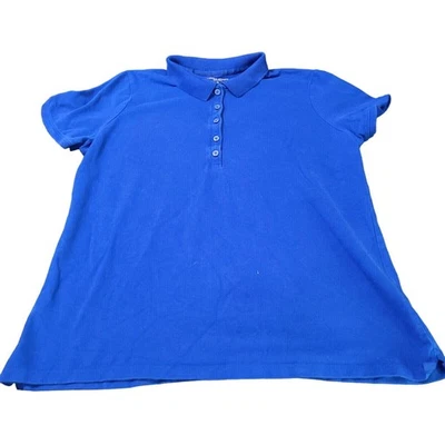 Polo para mujer Laura Scott azul talla XL mezcla de algodón cuello manga corta Foto 1 de 4