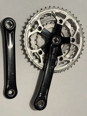 Vintage Shimano Deore LX FC-M560 Crank Set 175 mm  Triple Black MTB - Image 1 of 4