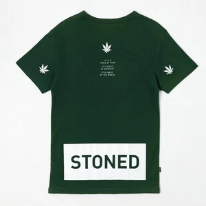 Stoned & Co “When Brotherhood Begins” Tee Men’s Small Green Graphic Streetwear - Picture 1 of 6
