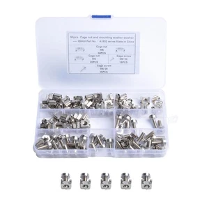 Lot De 50 - Écrous Et Vis à Cage M5 * 20 Pour Montage En Rack Avec Rondelles - - Photo 1/6