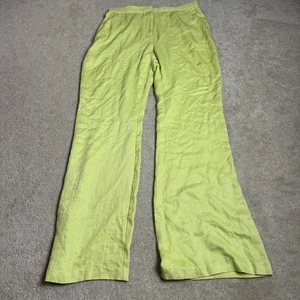 NWT H M Womens Beltless Pants 10 Yellow - Picture 1 of 7