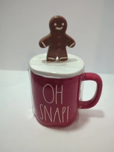 Brand NEW Rae Dunn OH SNAP! Mug & Gingerbread Topper Christmas - Picture 1 of 3