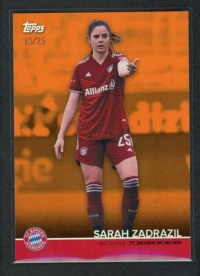 2021 SARAH ZADRAZIL 15/25 TOPPS MITTELFELD - Image 1 of 2