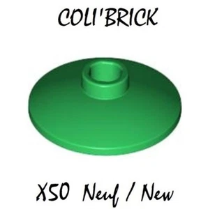 lego 4740 - 50x Disque Parabole / Dish 2x2 inverted Radar - Vert Green - Neuf - Imagen 1 de 1
