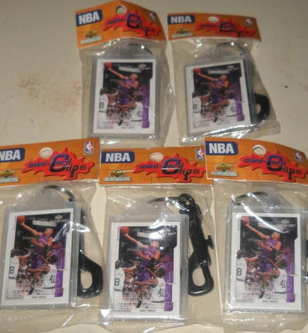 10 LOT VINCE CARTER TORONTO RAPTORS NBA MINI-CLIPS KEYCHAINS UPPER DECK CARDS Cover