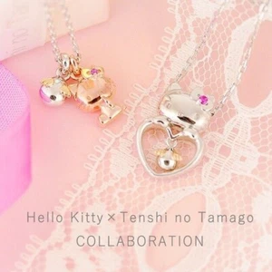 Tenshi no Tamago × Hello Kitty Collaboration Pendant Necklace 2 Types JAPAN NEW - Picture 1 of 31