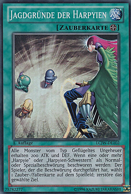 YU-GI-OH, JAGDGRÜNDE DER HARPYIEN, SR, LCJW-DE102, 1. Auflage, TOP - Bild 1 von 1