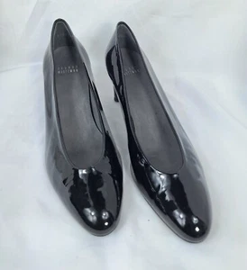 Vintage Stuart Weitzman Black Patent Leather Pump Formal Heels see Measurements - Picture 1 of 10