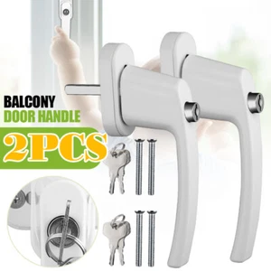 2PCS Aluminium Lockable Tilt and Turn Window Handle For Double Glazing White AUS - Picture 1 of 15