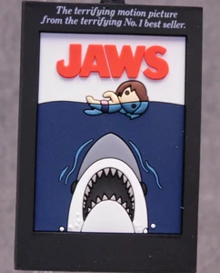 JAWS NEW * JAWS Poster Clip * Blind Bag Key Chain 50th Anniversary Monogram - Picture 1 of 7