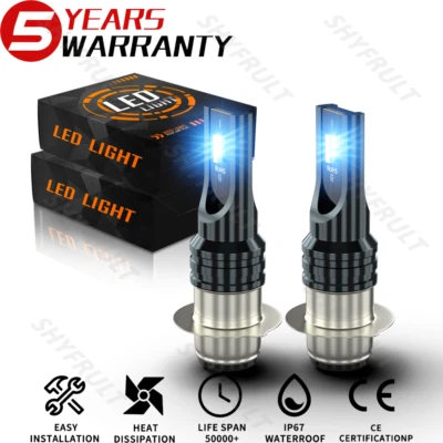 For Yamaha Timberwolf 250 Warrior 350 YFB LED Headlight Kit H6 8000K Blue Bulbs - Изображение 1 из 4