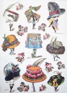 Sombreros de papel de arroz para álbum de recortes decoupage y manualidades 72 - Imagen 1 de 1