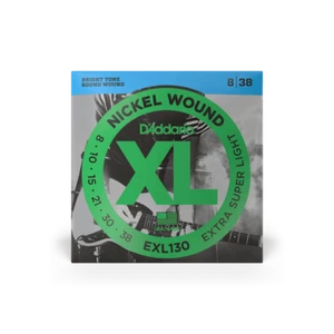 D'Addario Nickel Wound Extra Super Light Electric Set Guitar Strings .08-.38 - Picture 1 of 6