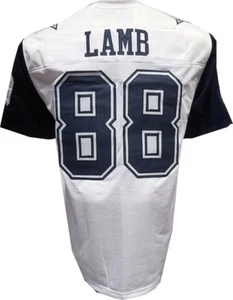 CeeDee Lamb weiß Farbe Rush maßgeschneidert genäht Fußball UNSIGNIERT Trikot Herren - Bild 1 von 4