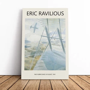 Hurricane In Flight By Eric Ravilious Canvas Wall Art Print Framed Picture Decor - Picture 1 of 6