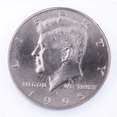 1995-P Kennedy Half Dollar ANACS MS64 Heavily Clashed Dies Certified 50c Cover