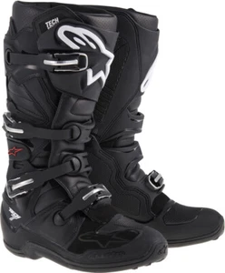 New Alpinestars Tech 7 Black Motocross Boots Adult Size 13 Mx - Foto 1 di 1
