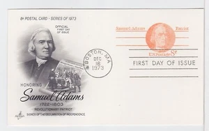 TurtlesTradingPost- Samuel Adams -1973 FDC #UX66 - Artcraft Cachet - Picture 1 of 1