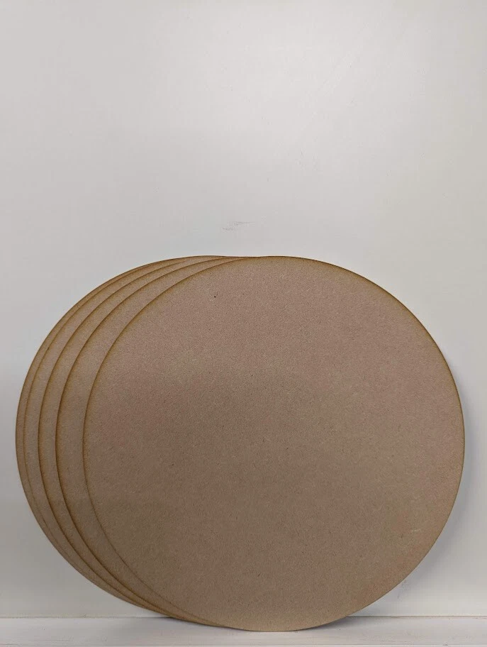 Laserkris madera corte láser 3mm espesor mdf círculos madera 300mm (30cm) artesanía en blanco
