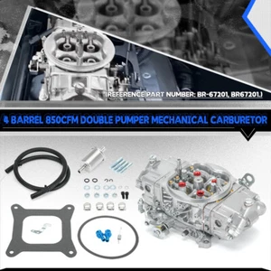 4 Barrel Carburetor 850 CFM BR-67201 4150 Mechanical Square Bore Carburetor - Picture 1 of 14