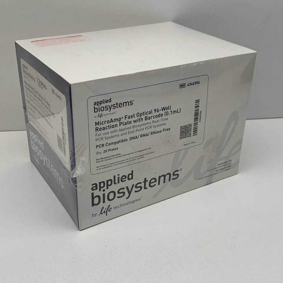 Applied Biosystems MicroAmp 4346906 Fast Optical 96-Well Reaction Plate, 0.1mL - 20 Count